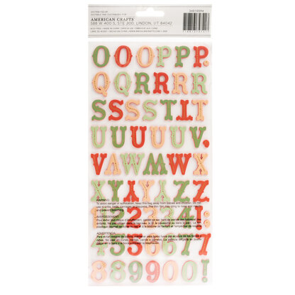 Crate Paper Busy Sidewalks Collection - Tinsel Town - Cardstock and Foam Letter Thickers