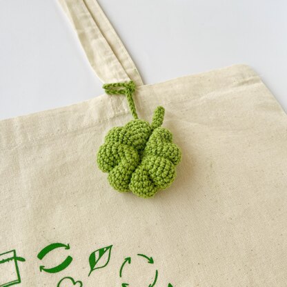 Clover crochet keychain amigurumi pattern Crochet bag charm pattern Crochet car mirror hanging