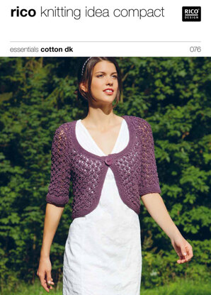 Lace Bolero in Rico Essentials Cotton DK - 076