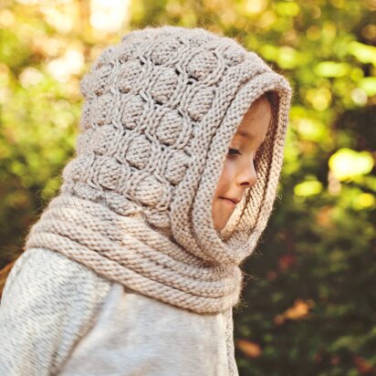 Knitting Pattern Bravo Hooded Scarf 