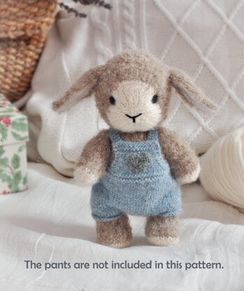 Baby Lamb knitting pattern, Flat Knitting