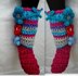 875 Colorful Puff Flower Slippers