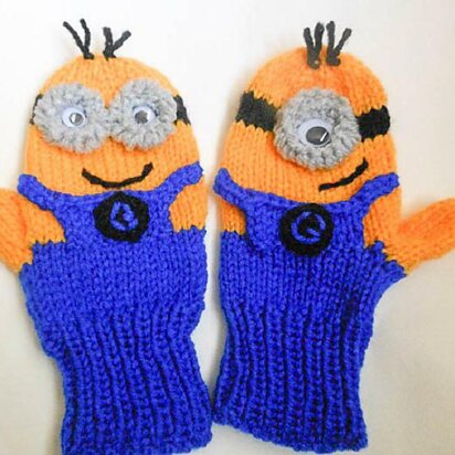 Funny Character Mittens Knitted Version