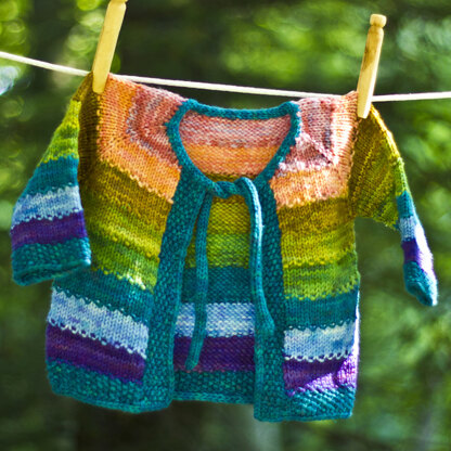 Dream in Color 604 Tulip Baby Cardigan PDF at WEBS | Yarn.com