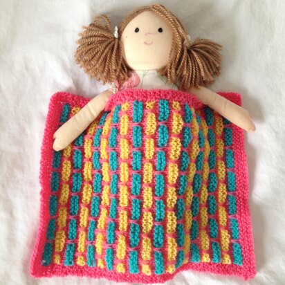Puffy Bricks Blanket - knitting pattern