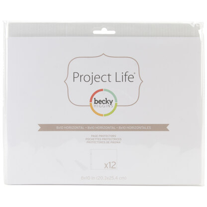 American Crafts Project Life Page Protectors - Horizontal 10"X8" 12/Pkg - 040165