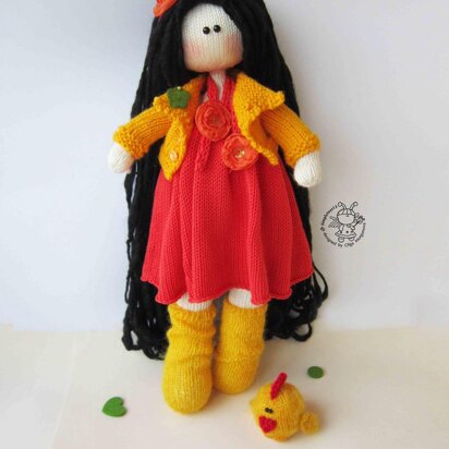 Doll  Orange - knitting pattern