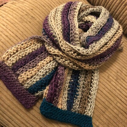 Chunky ribbed multi scarf