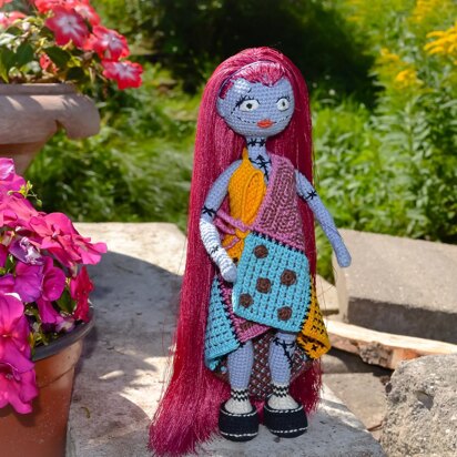 Crochet Pattern Sally Skellington Amigurumi doll