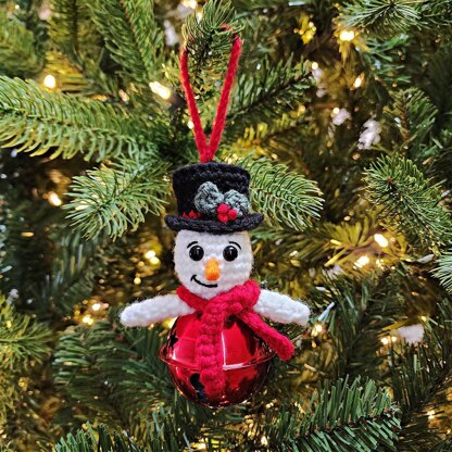 Snowman Jingle Bell Ornament