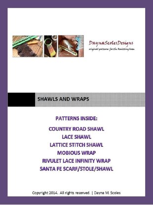 Shawls and Wraps eBook - 6 loom knit patterns