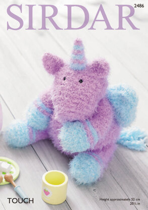 Toy Unicorn in Sirdar Touch - 2486 - Downloadable PDF
