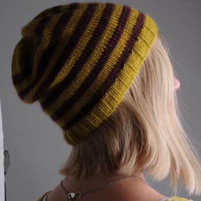 Stripey Beanie - knitting pattern