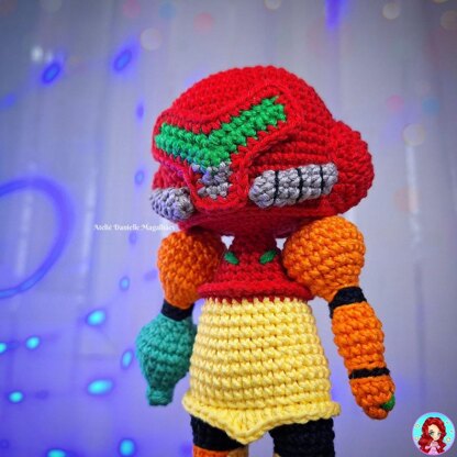 Samus Aran & Mini Metroid Amigurumi Crochet Pattern – PDF (US Terms)