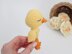 Crochet pattern duck baby rattle teether amigurumi pattern