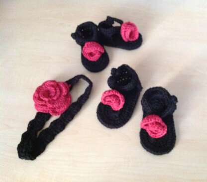 Baby Sandals & Headband Set N 202