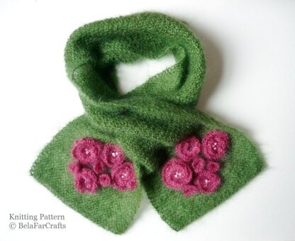 Mohair Flowers Scarf