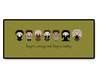 The Addams Family Bite Size - PDF Cross Stitch Pattern