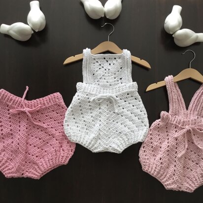 Melody Granny Romper Diaper Cover N 676