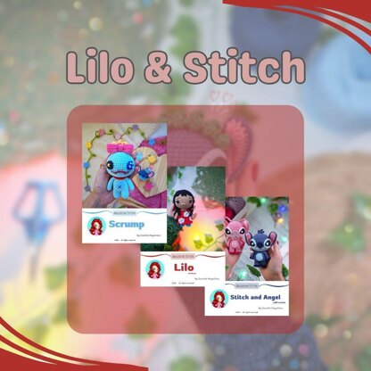 Lilo, Stitch & Scrump Amigurumi Pattern – Cute Crochet Trio (PDF)