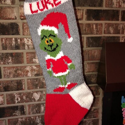 Grinch inspired stocking