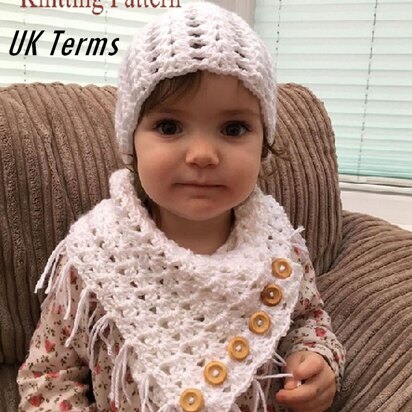 Crochet pattern childs adults  hat & neck warmer UK & USA Terms #401