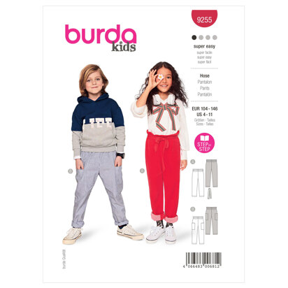 Burda Style Children's Pull-On Pants B9255 - Paper Pattern, Size 4-11 (104-146)