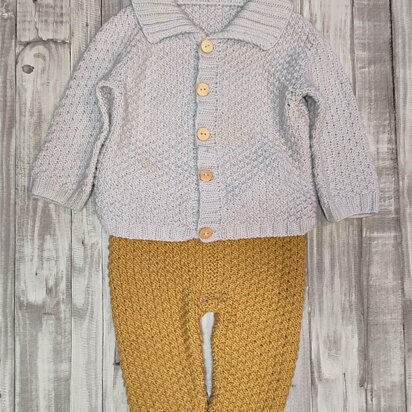 Mossy Baby Pants and Cardigan | 0-24 months