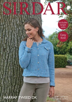 Jacket in Sirdar Harrap Tweed DK - 8011 - Downloadable PDF