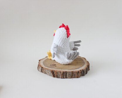 Helen, the crocheted plush hen