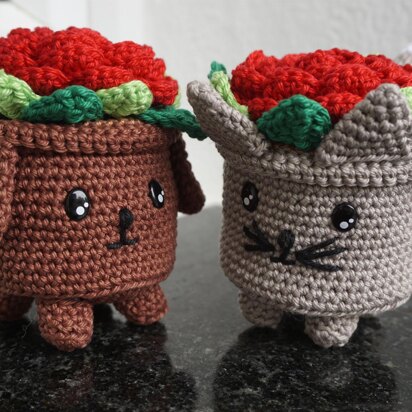 Crochet Pattern Decoflowers Dog & Cat!