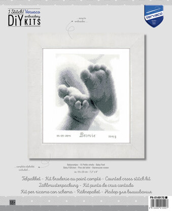 Vervaco Baby's Feet Counted Cross-Stitch Kit