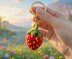 Crochet Strawberry Keychain Pattern – PDF + Video Tutorial