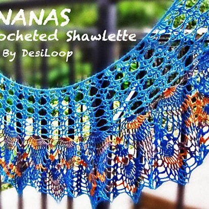 Ananas Crocheted Shawlette