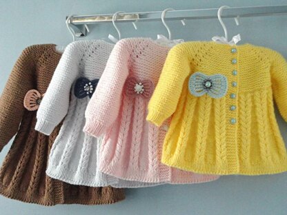 Knitting PATTERN Baby Jacket Knitted Baby Cardigan Emma