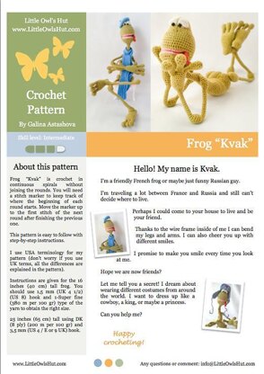 002 Frog Kvak Amigurumi Toy Ravelry