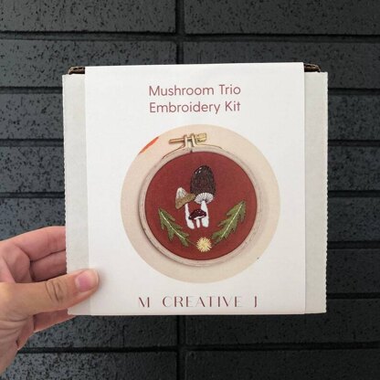 M Creative J Mushroom Trio Embroidery Kit