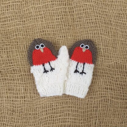 SNOWROBIN MITTENS