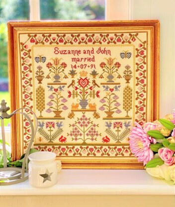 Historical Sampler Company Wedding Pot Sampler - Downloadable PDF