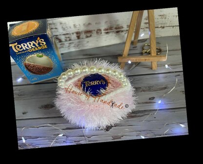 Feathers & Pearls Handbag Chocolate Orange Cover Knitting Pattern