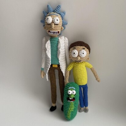 Rick and Morty and Pickle Rick PDF crochet pattern