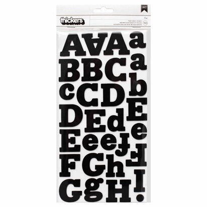 American Crafts Thickers Eric Alphabet Foam Black (163 Piece)