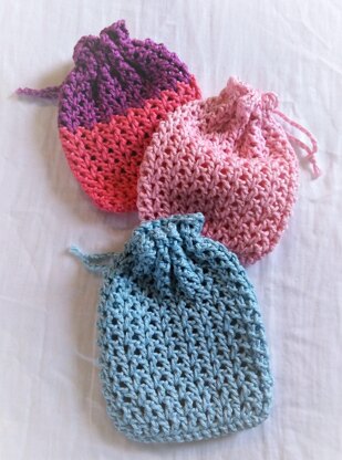 Triangle Soap Pouches Crochet pattern by Katie Campling | LoveCrafts