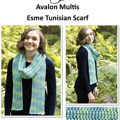 Esme Tunisian Scarf in Cascade Avalon Multis - W580