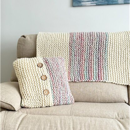 ‘Beginner’ Cushion Cover and Throw.