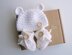 Polar Bear Baby Hat and Booties