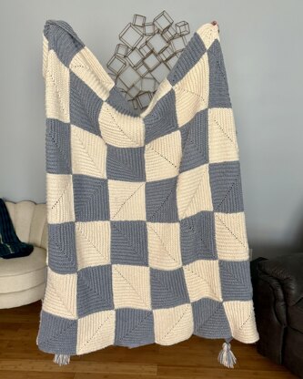 Twilight Chess Checkered Blanket