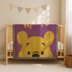 Winnie The Pooh Blanket 90x90 Squares C2C CROCHET PATTERN Afghan Cartoon Purple Baby Throw