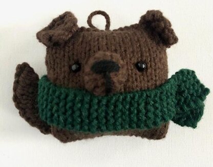 Puppy Christmas Ornament Knit Pattern