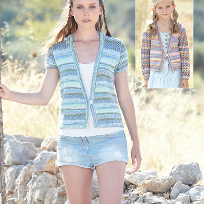 Long and Short Sleeved Cardigans in Sirdar Crofter DK - 7010 - Downloadable PDF